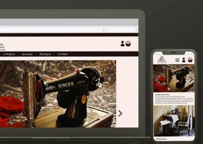 travail en consultant digital pour vente pièces détachées machine à coudre